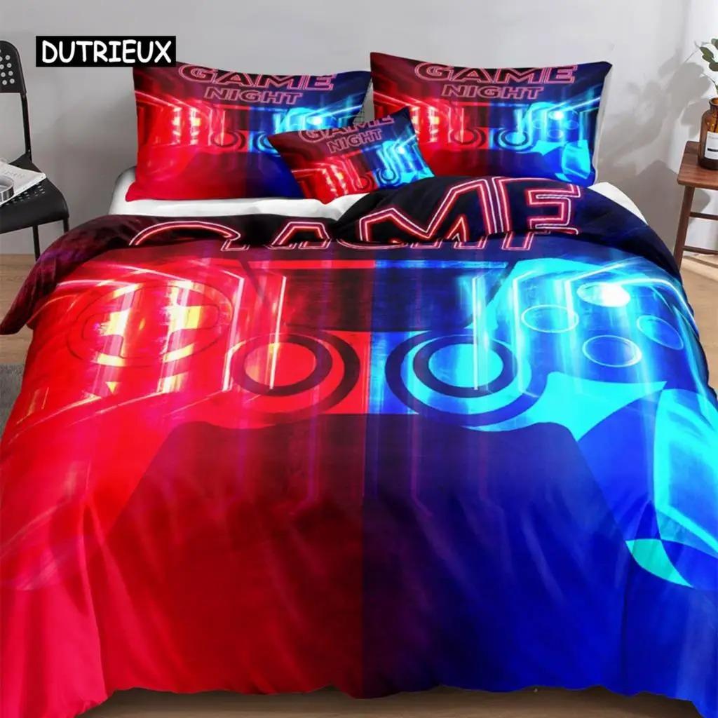 Gamepad Bedding Set Queen Size Duvet Cover Creative Black Bed Comforter Cover Set Polyester Quilt Cover Bedclothes 2/3Pcs