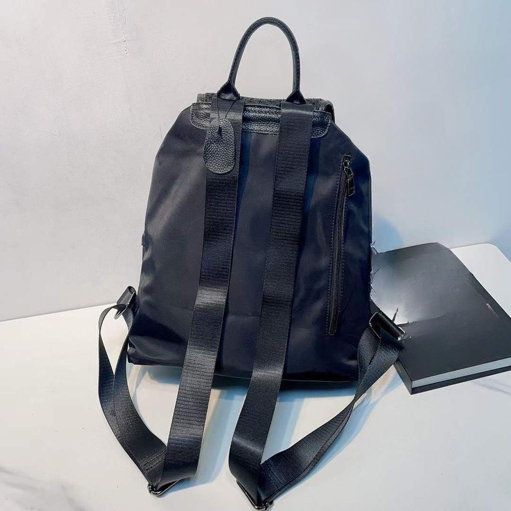 Fashion Backpack for Women or Men Retro Women's Backpack Drawstring Flip Backpack Practical Multi-pocket Bag with Pendant