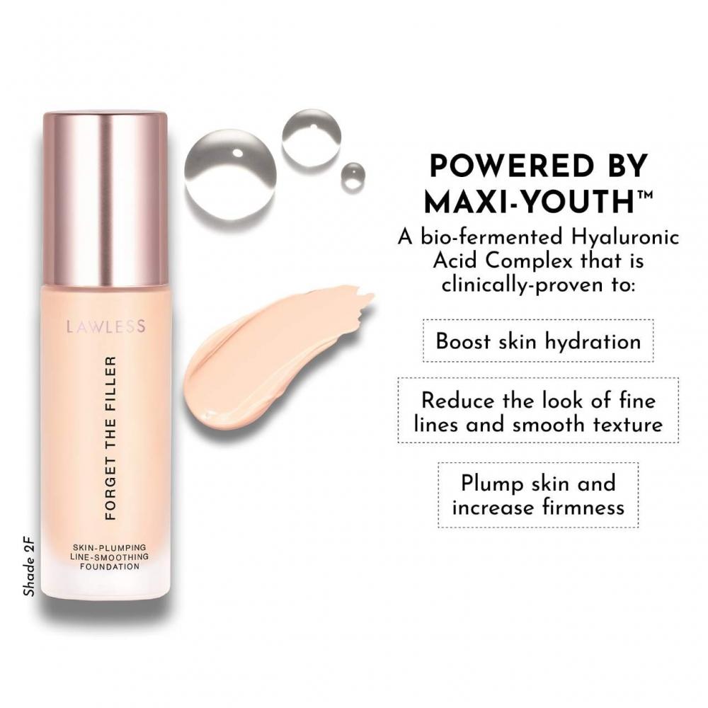 Lawless Forget The Filler Hautaufpolsternde Faltenmildernde Foundation 1 Unze 30 ml 1f Sehr Hell Mit Kühlen Neutralen Untertönen
