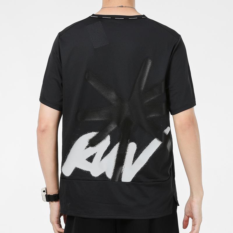 Nike Dri-FIT Rise 365 Spray Paint Quick-Dry Running T-Shirt Men Tops Black DD5356-045