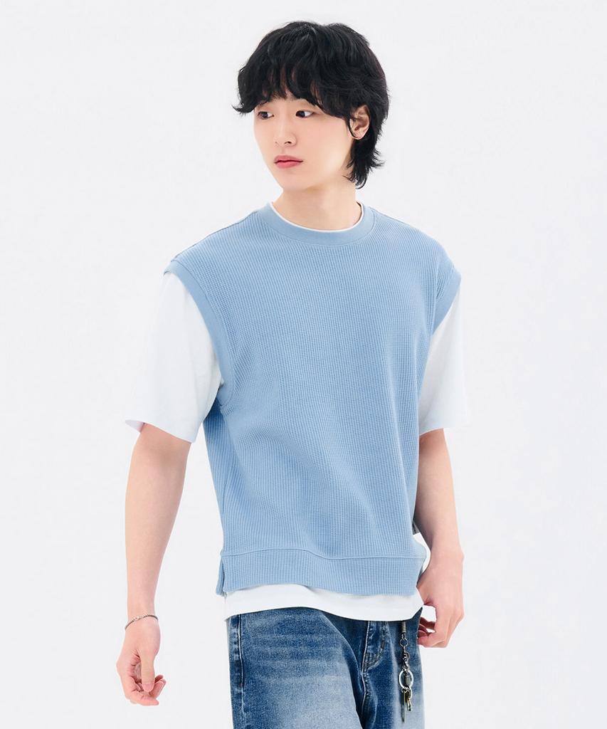 CHASECULT Men'S Layered Short Sleeve T-Shirt-Fbrk5813D0D