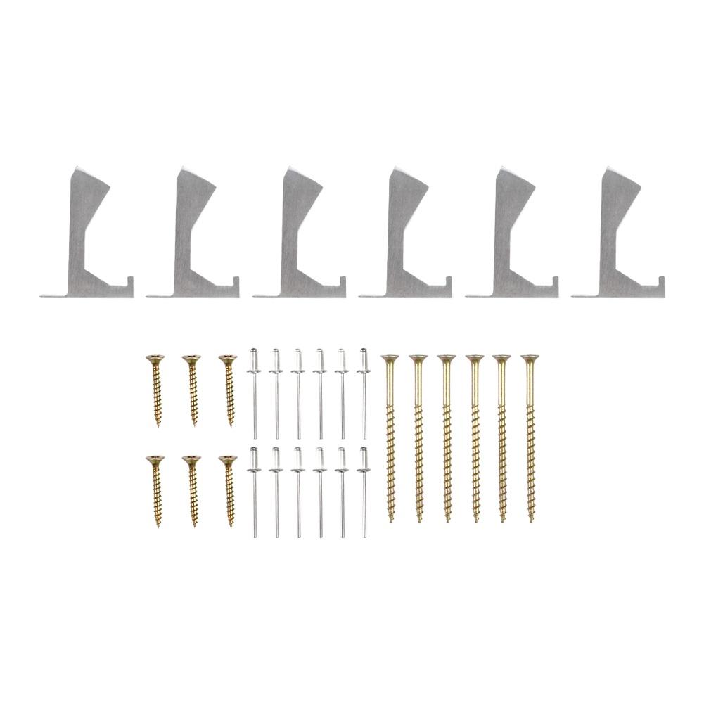 6PCS Squeaky Floor Repair Kit Designed for Subfloors 58 Inch or Thicker Aluminum Tool with Double Hole Nail Fixing System