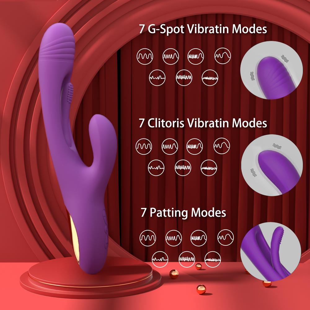 Rechargeable Dildo Flapping Tapping Vibrator for Women G Spot Clitoris Stimulator Dildo Vibrating Nipple Vagina Massager Female Sex Tos Adult Goods