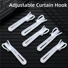 50/80/100 st Gardinupphängningskrokar Justerbar krok Ring Fönster Vit Gardinkrok Hållare För Hemgardin Hög Kvalitet 7cm
