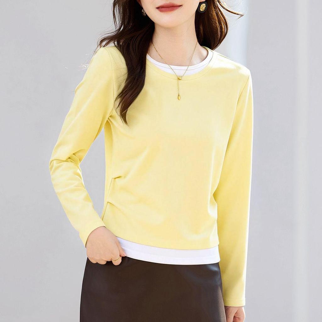 Women's Slim-Fit Long-Sleeve T-Shirt for Spring and Autumn 2026 - Versatile Base Layer or Outerwear.