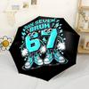 Pixelated Robot Dance Party Automatic Umbrella Compact 8-Rib Design Durable Plastic & Iron for Women/Men Stylish Accessory Spiritual Gift
