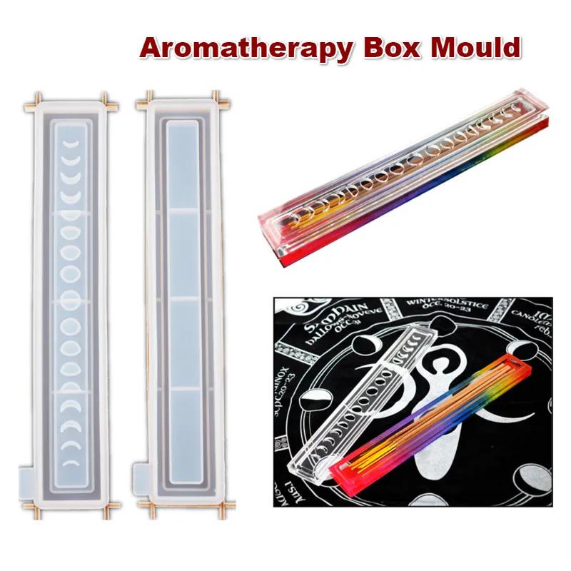 DIY Epoxy Moon Phase Moon Star Moon Resin Storage Box Fragrance Box Incense Silicone Mirror Mold