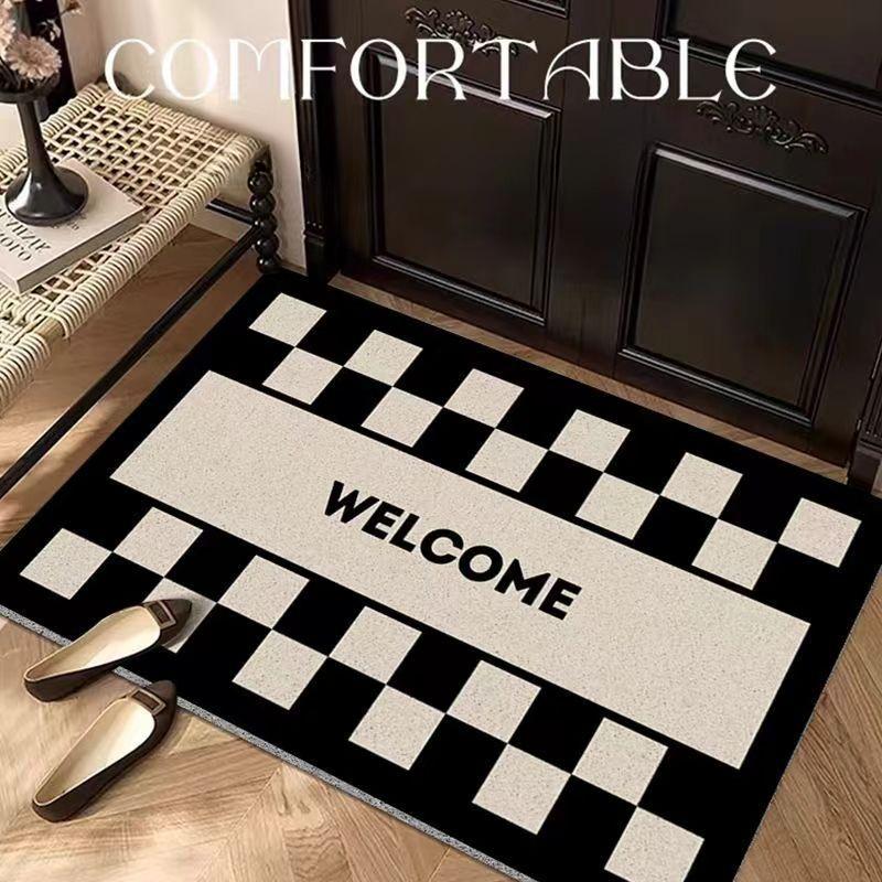 

Легкий Роскошный Входной Дверной Проволочный Кольцевой Дверной Коврик Нескользящий Коврик для Ног у Входа Бытовой Входной Ковер Коврик для Пола Можно Резать Снаружи Двери 40*60cm