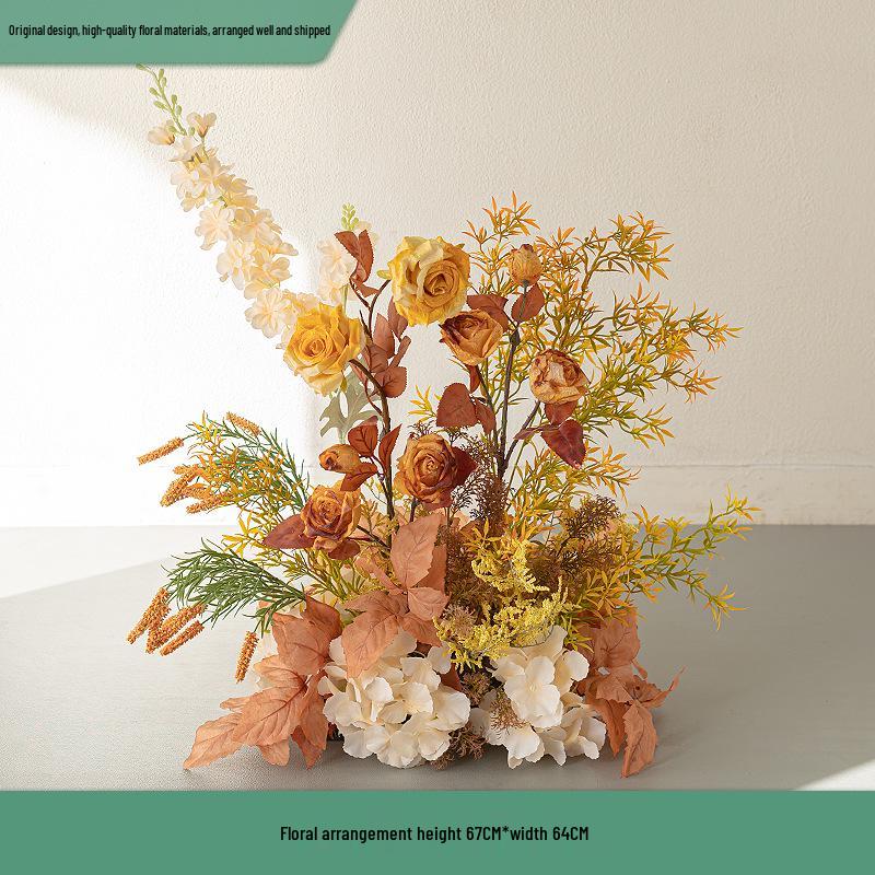 Retro Pastoral Artificial Autumn Flowers for Home, Hotel, Mall, and Outdoor Decor