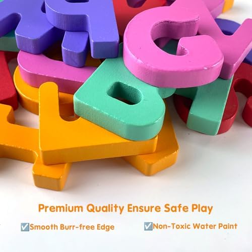 Montessori Alphabet Learning Toys for Kids Ages 3-8, Educational Puzzles for Toddlers Preschool Boys Girls, Letter Recognition Games