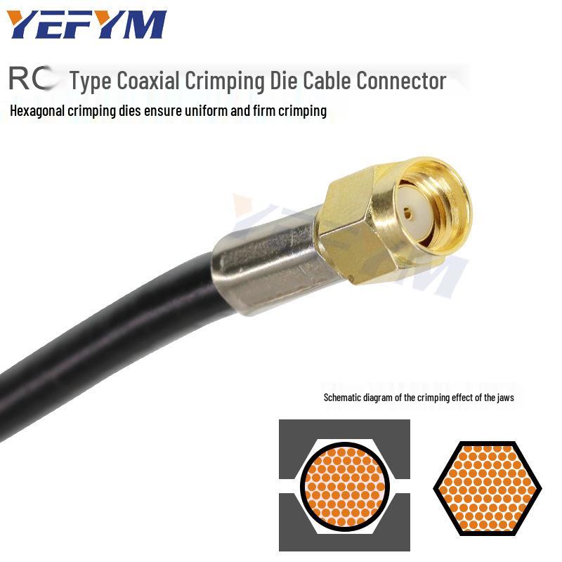 Hexagonal Terminal BNC Coaxial Connector Cable and Fiber Optic Crimping Pliers