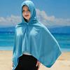 Hooded Cape with Cooling Cap Heatstroke UV Fiber Material Easy Cooling by Simply Wetting with Water Secure Hook Included Prevents Falling Off