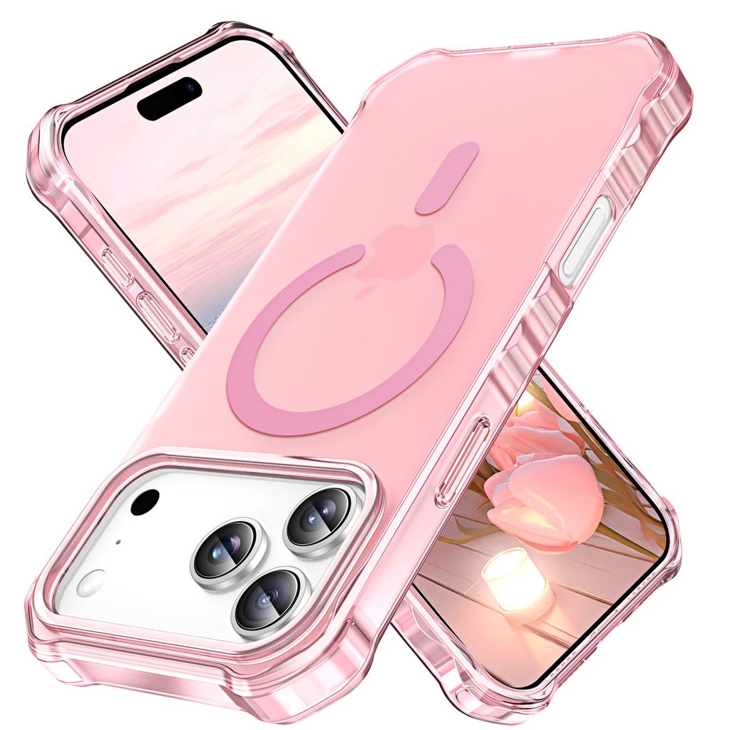 For iPhone 17 Pro Max Case Compatible with MagSafe Small Wavy Edge PC+TPU Phone Cover