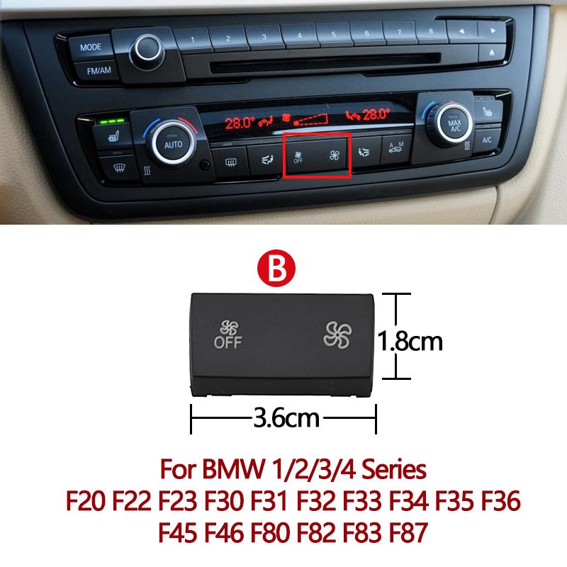 Dashboard AC Climate Ventilation Volume Button Caps For BMW 1 2 3 4 X1 X3 X5 X6 Series F20 F30 F35 F80 F25 F26 E70 E84 E90