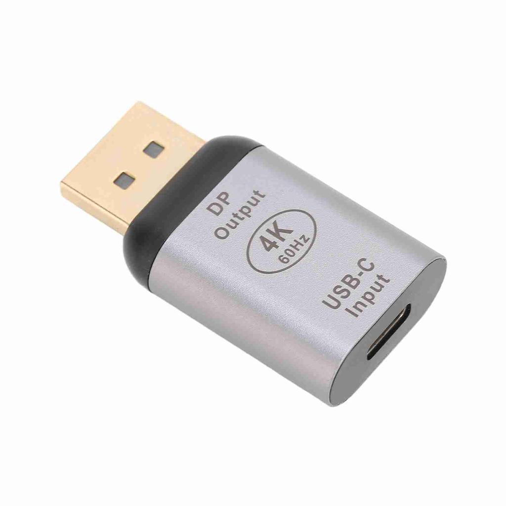 USB C To DisplayPort Adapter 4K 60Hz Plug and Play Compact Portable DisplayPort Adapter for Win for Android for OS X