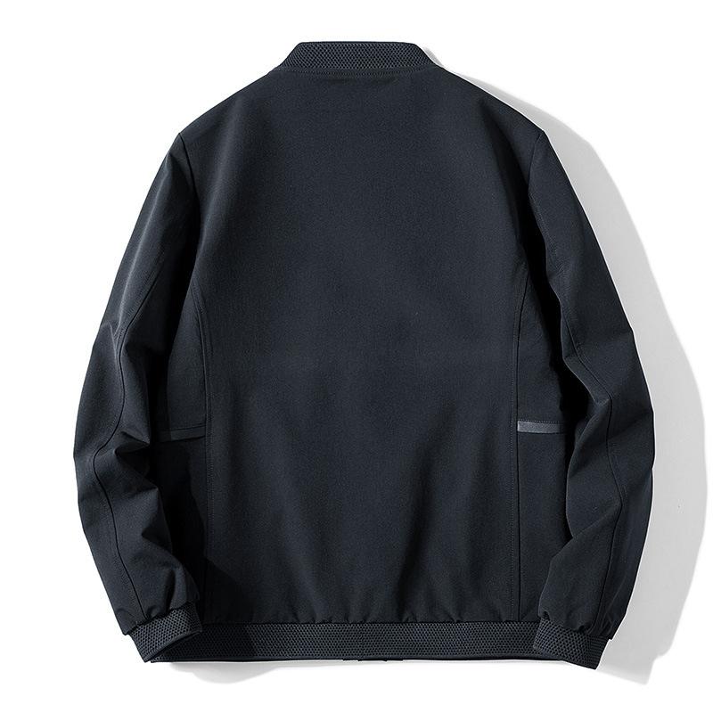 New Autumn Jacket Men's Short Autumn Baseball Collar Men's Stand-up Collar Top Spring and Autumn Middle-aged Dad Coat