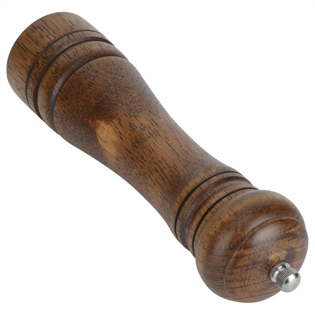 Professionelle Pfeffermühle aus Eichenholz Küche Manuelle Gewürz Salz Pfeffermühle Küchenwerkzeug 8 Zoll