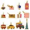Yori 2Pcs Fun and Colorful Drip Pendant Cute Star Moon Planet Shaped DIY Jewelry Accessories for Making Jewelry Accessories