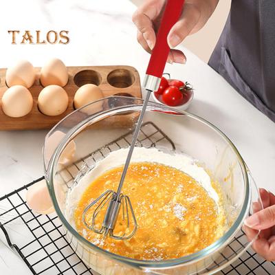 Stainless Steel Semi-Automatic Whisk Hand Push Mixer for Blending Beating Eggs Sauces Batter Egg Beater