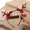 Christmas Small Antler Headdress Sweet and Lovely Sentie Children's Headband Simulation Flower Moose Net Red Hair Band