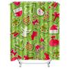 Tu Christmas Shower Curtain Festive Holiday Decor Merry Xmas Pattern Waterproof Bathroom Set Holiday Home Decor Red Green Reinde