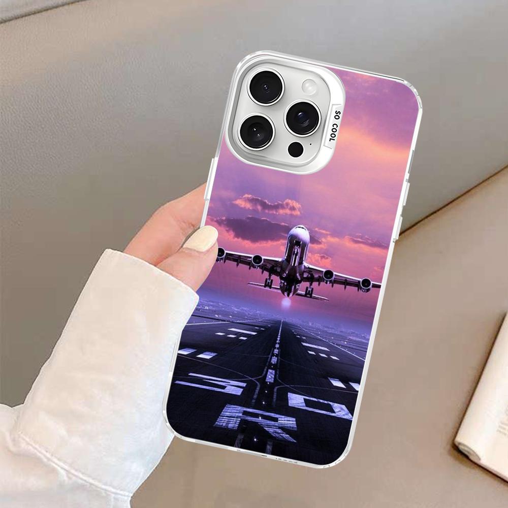 Aircraft Airplane cool Phone Case For iPhone 16 15 14 13 12 11 Pro Max X XR XSMAX 8 7 Plus Matte Shockproof Back Cover