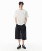 NOT ONLY FOR TODAY Curved Line Bermuda Shorts [Black]