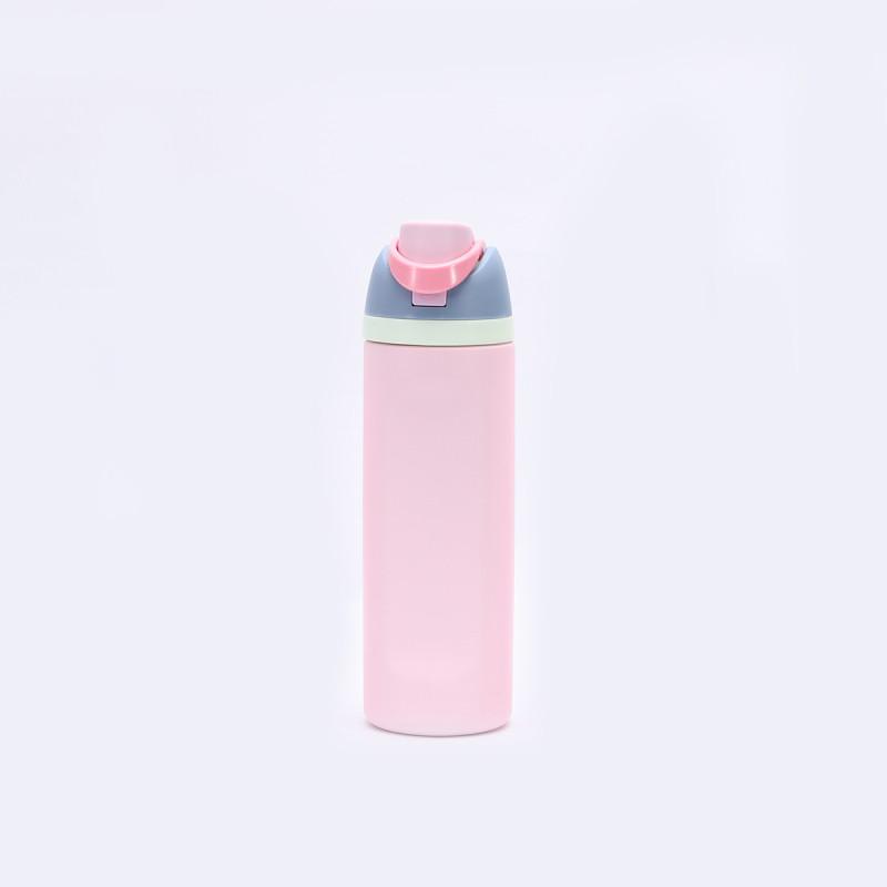 Steel Stainless Owala Water Bottle Straw 710ml Push Lid Keeps Sports Drinks