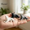 Minimalist Geometric Cat Figurines 3D Printed Figurine, Desktop Sculpture for Lovers, Creative Desk Accessories Women Nordic Style Small Animal Statue