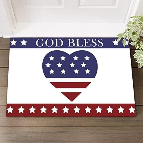 Puerto Rico Welcome Symbol Doormat - Cultural Non-Slip Floor Mat for Bedroom - Washable Holiday Home Decor Carpet Rug Mat