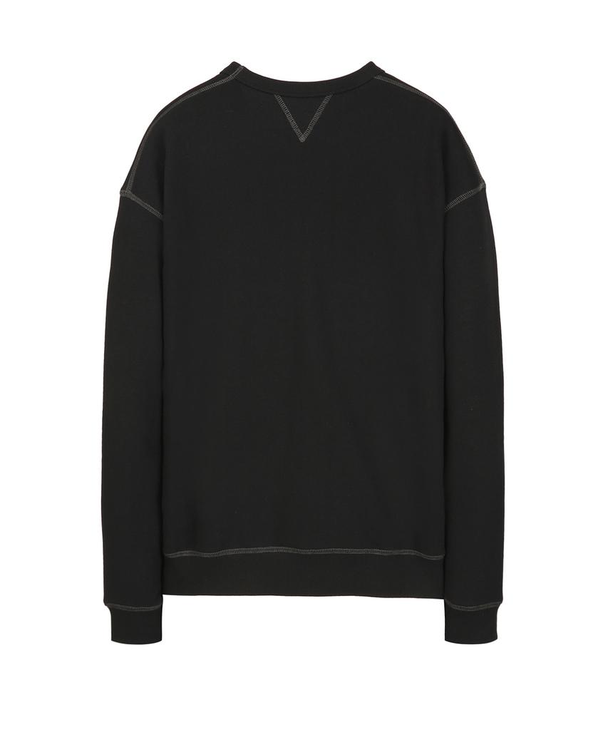 IL CORSO Loopwheel Round Neck Sweatshirt Black
