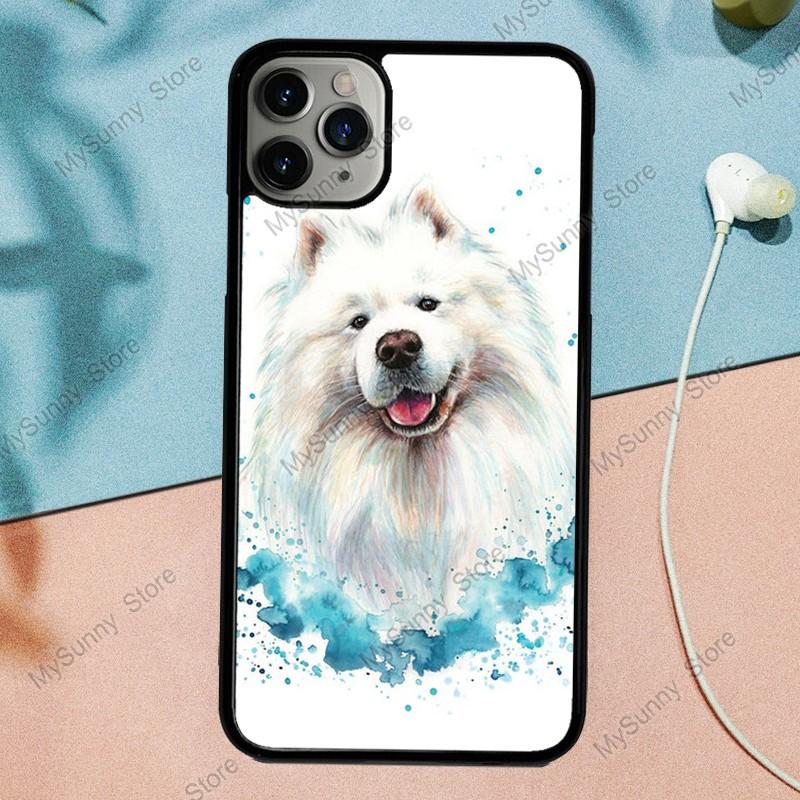 

Cartoon Samoyed Dog Case For iPhone 12 Pro Max 13 mini XR X XS Max 11 Pro Max 5S 6S 8 7 Plus SE 2020 Cover iPhone 12Pro MAX