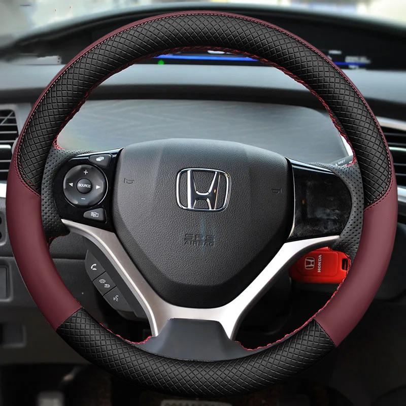 gjzh3 Car Steering Wheel Cover Anti-slip Braid Artificial Leather For Honda Civic Civic 9 2012 2013 2014 2015 Car Accessories