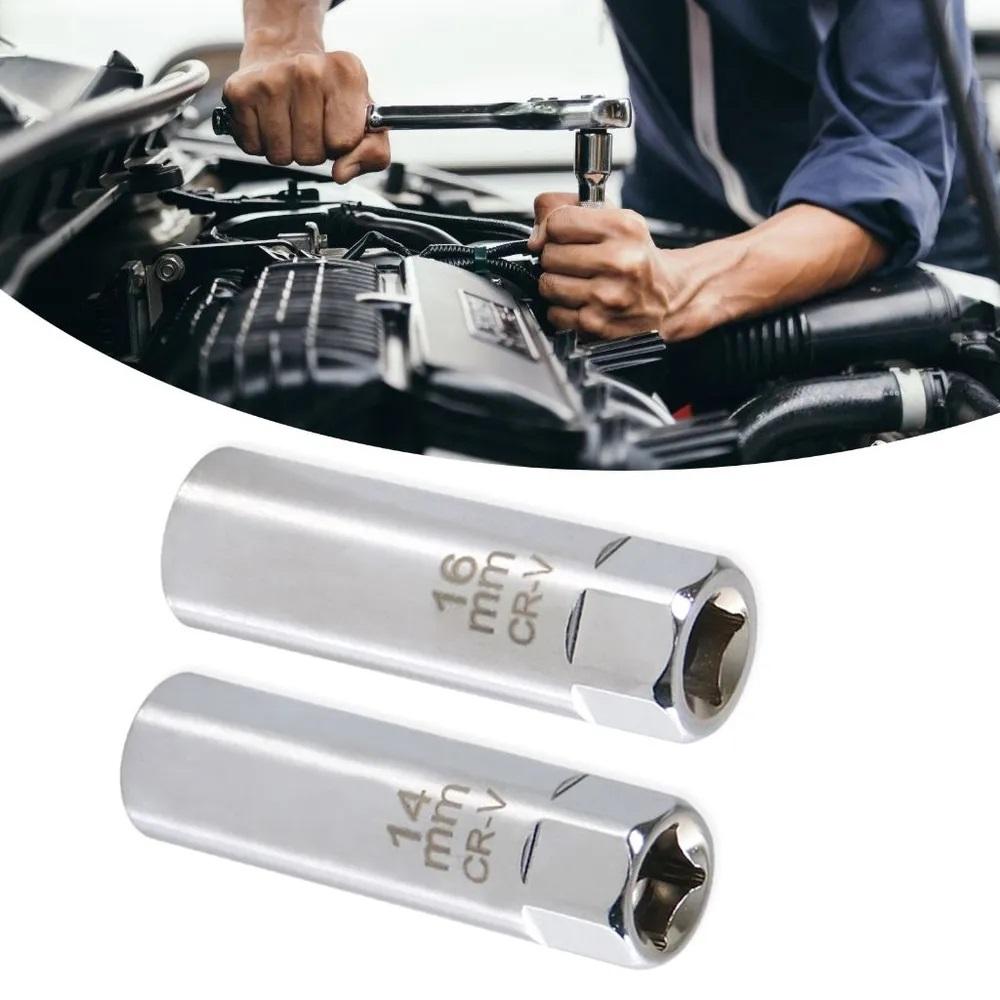 2pcs SparkPlug Socket Wrench Torque Adapter 14mm&16mm Install Replace Repair Kit High-selling Manual Tool Accessories