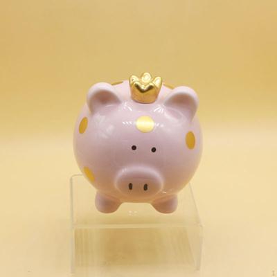 Pig Piggy Bank Animal Decoration Table Centerpiece Money Box Porcelain Ornament