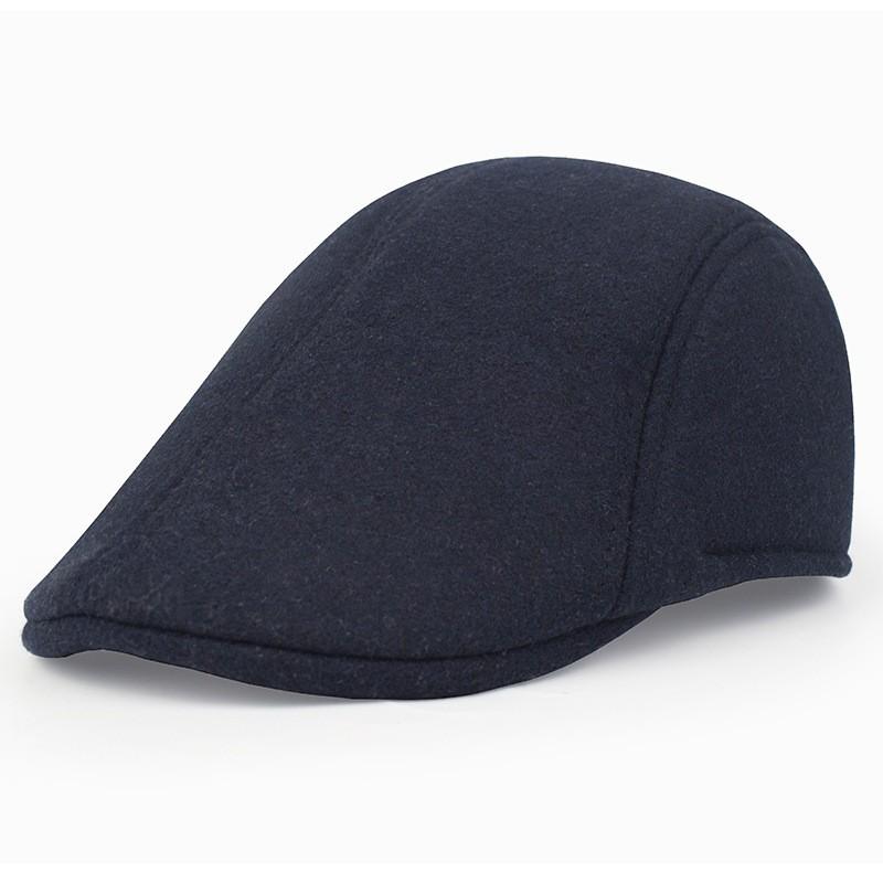 Womens Wool Blend Cap Solid Color Beret Newsboy Hat Winter