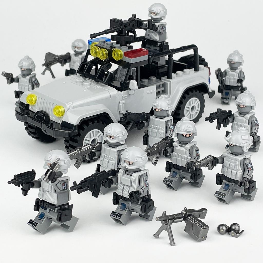 M8137 Anti-Terrorism And Riot Advance Special Forces Military Building Block Minifigures Toy 12 Bags
