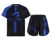 Kids Boys Boxing Uniform 2pcs Tracksuits Short Sleeve Boxer Shirt and Fighting Shorts Muay Thai Kickboxing Set