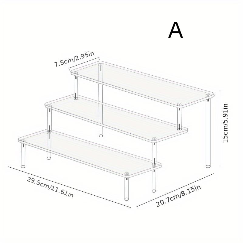 

1 шт. Блестящий акриловый органайзер для духов - многоуровневая демонстрационная подставка для аниме-моделей автомобилей и мини-игрушек 3 Layers A
