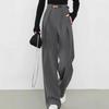 European and American New Lazy Style High-end Suit Pants, High-waisted Loose Wide-leg Pants, Fashionable Simple and Casual Straight-leg Pants