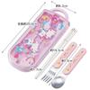 Skater Antibacterial Slide Trio Set Unicorn Made In Japan Children's (Lunch Box, Chopsticks, Spoon, Fork) - Design, (TACC2AG-A)