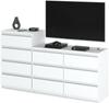 Chest of Drawers 10 Drawers Cabinet "HIT" 64 Matt White/Matte White
