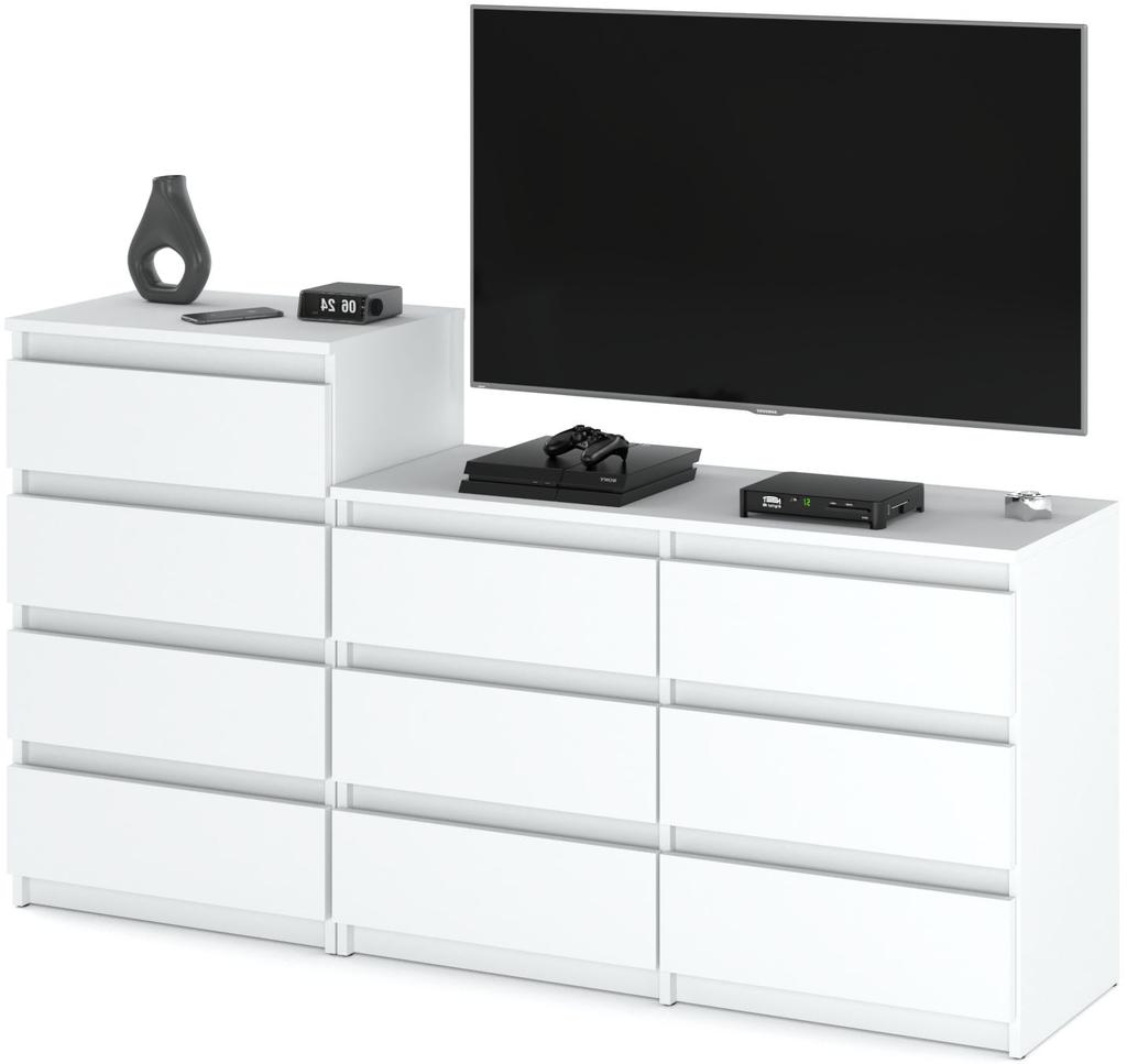 Chest of Drawers 10 Drawers Cabinet "HIT" 64 Matt White/Matte White