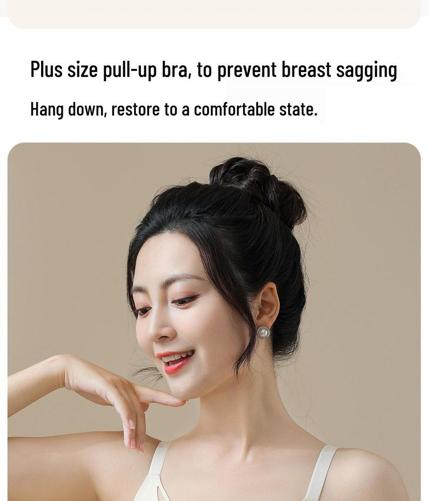 Seamless Plus Size Invisible Support Bra for Women - Lifting, Anti-Sagging, Thin Style, Minimizing Large Chest