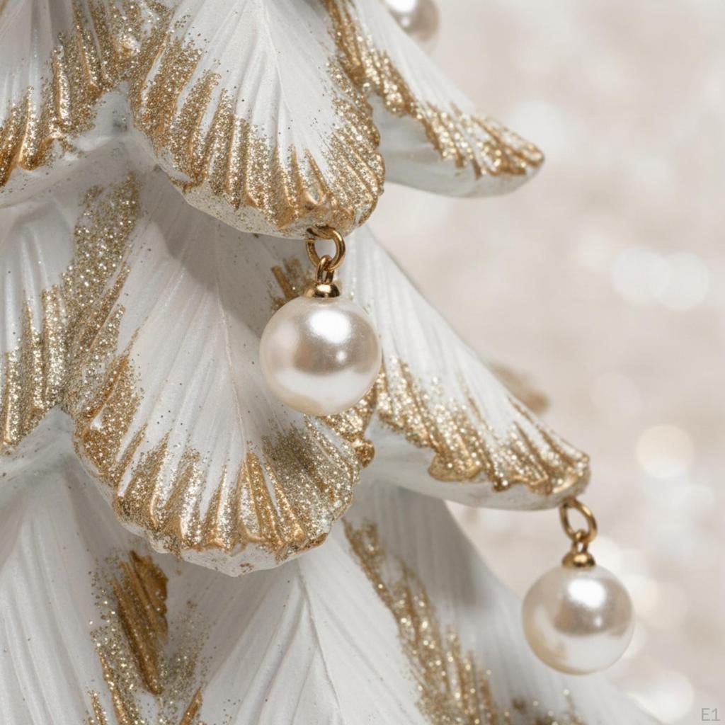 Resin Christmas Tree with Star Topper Desktop Freestanding Holiday Centerpiece