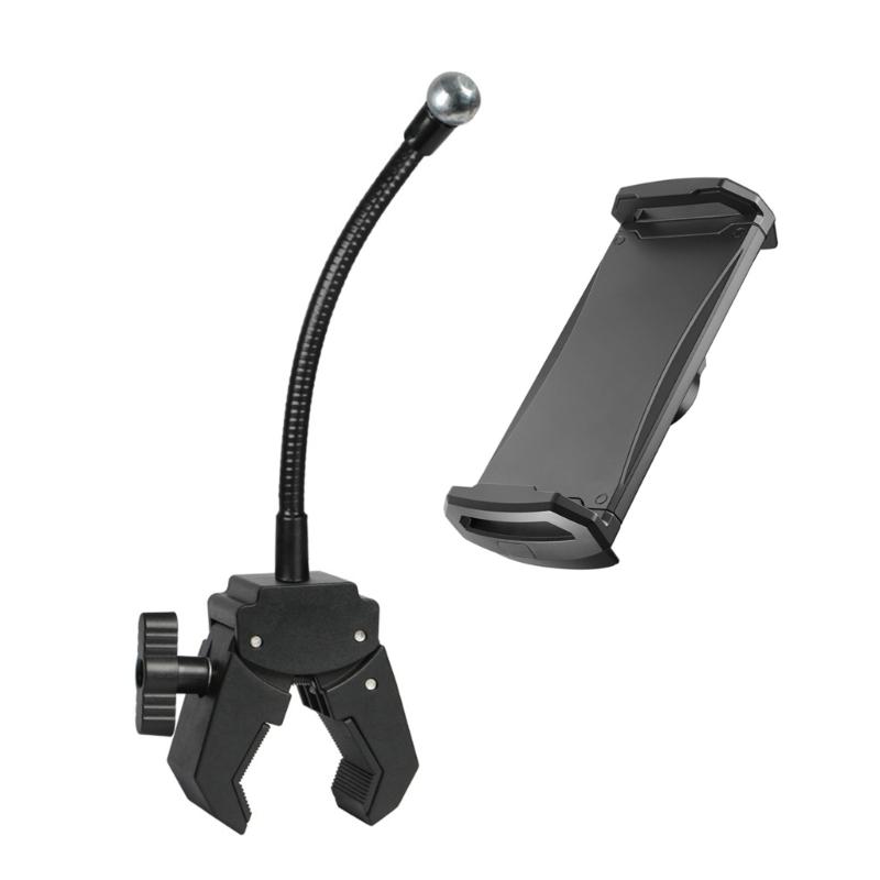 

Multiple Angle Adjustable Phone Tablets Stand Clamp Mount For Desk Gym Live Streaming Bendable Goosenecks Design