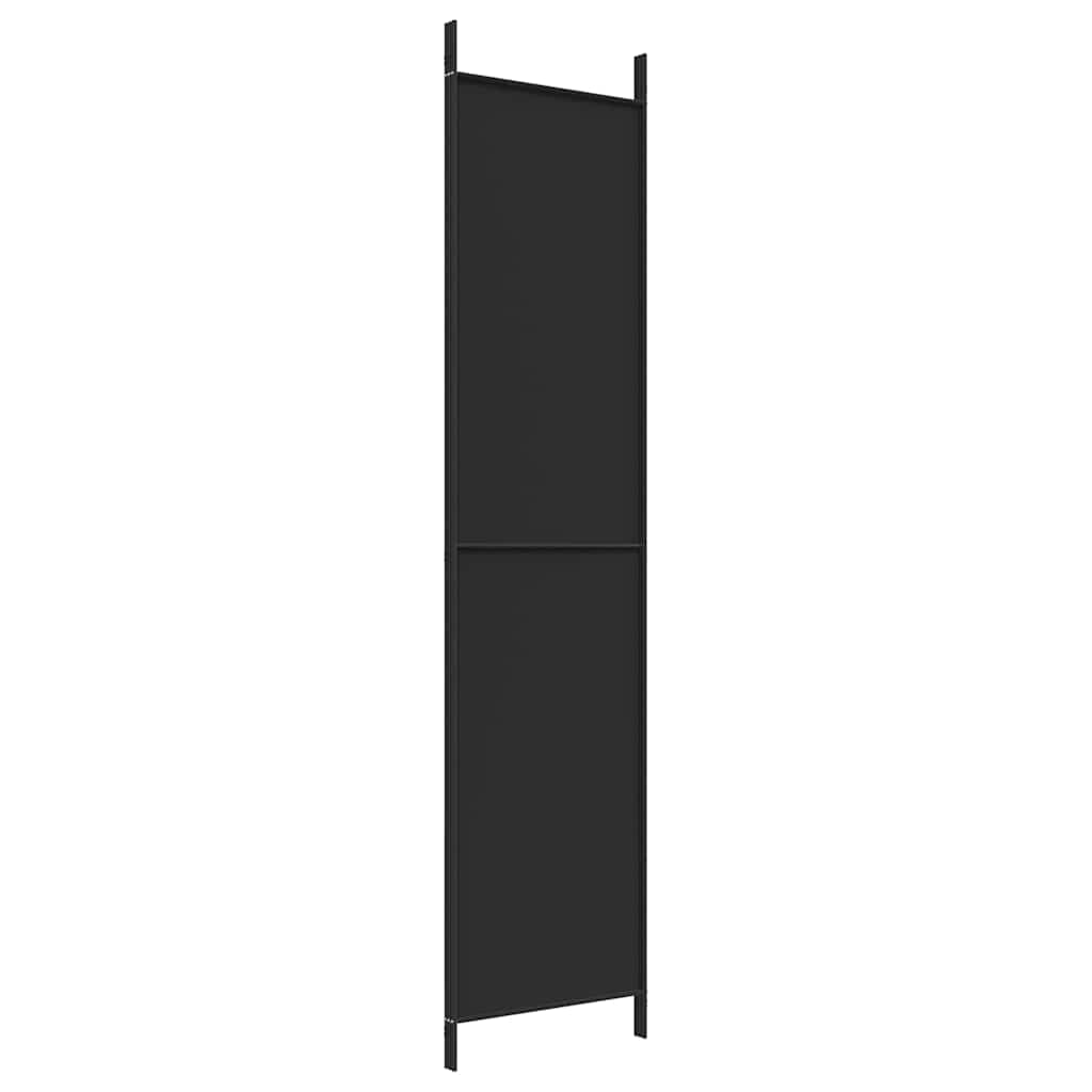 3 Panel Black Folding Screen 150 x 220 cm Fabric