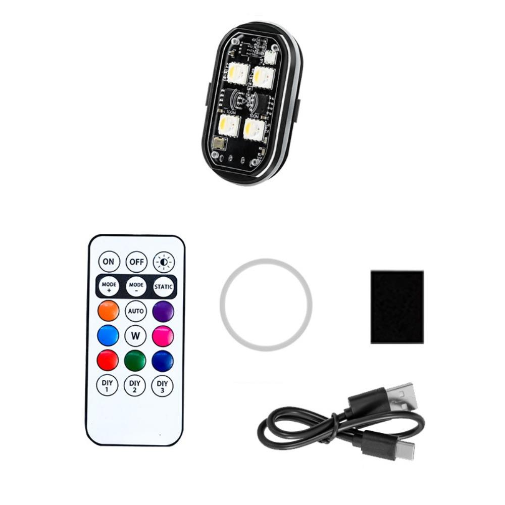 

1/2/4/6 шт. Беспроводные светодиодные стробоскопы с защитой от столкновений, Перезаряжаемый светодиодный предупреждающий свет 1pcs