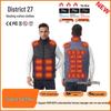 Heated Stand Collar Winter Vest with Four-Control, 27-Zone Electric Warming System