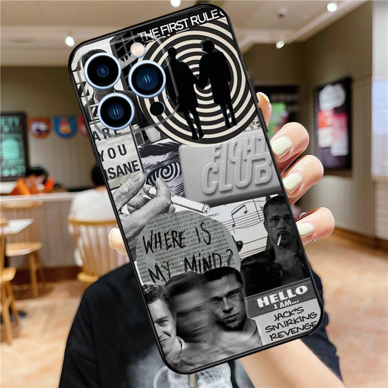Fight Club Movie Poster Phone Case For iPhone 18 11 12 13 14 16 15 Pro Max Mini XS X XR 7 8 Plus Soft Cover Shell